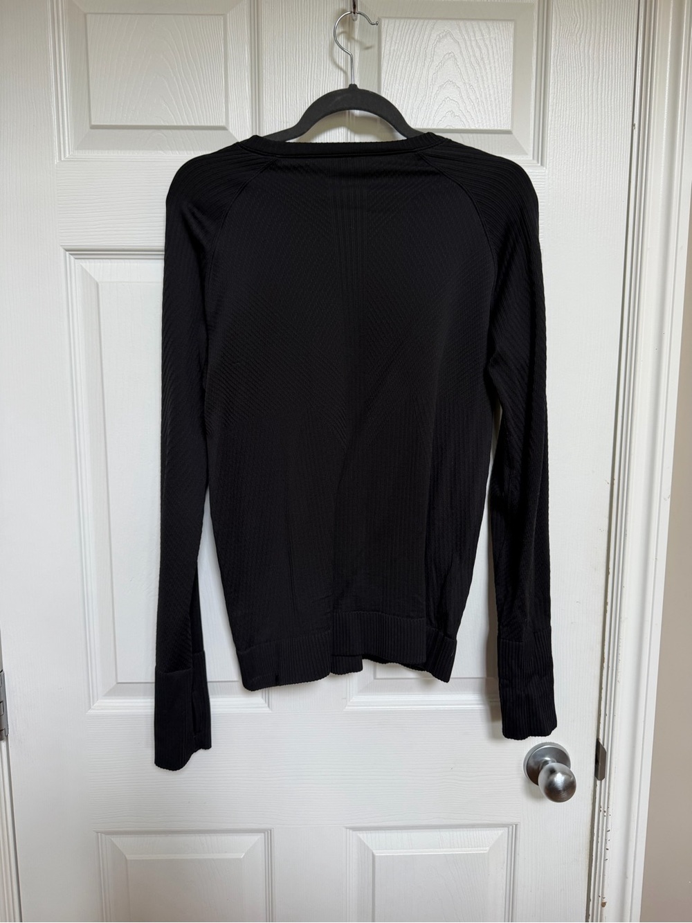 lululemon athletica Black Ribbed Long Sleeve Top